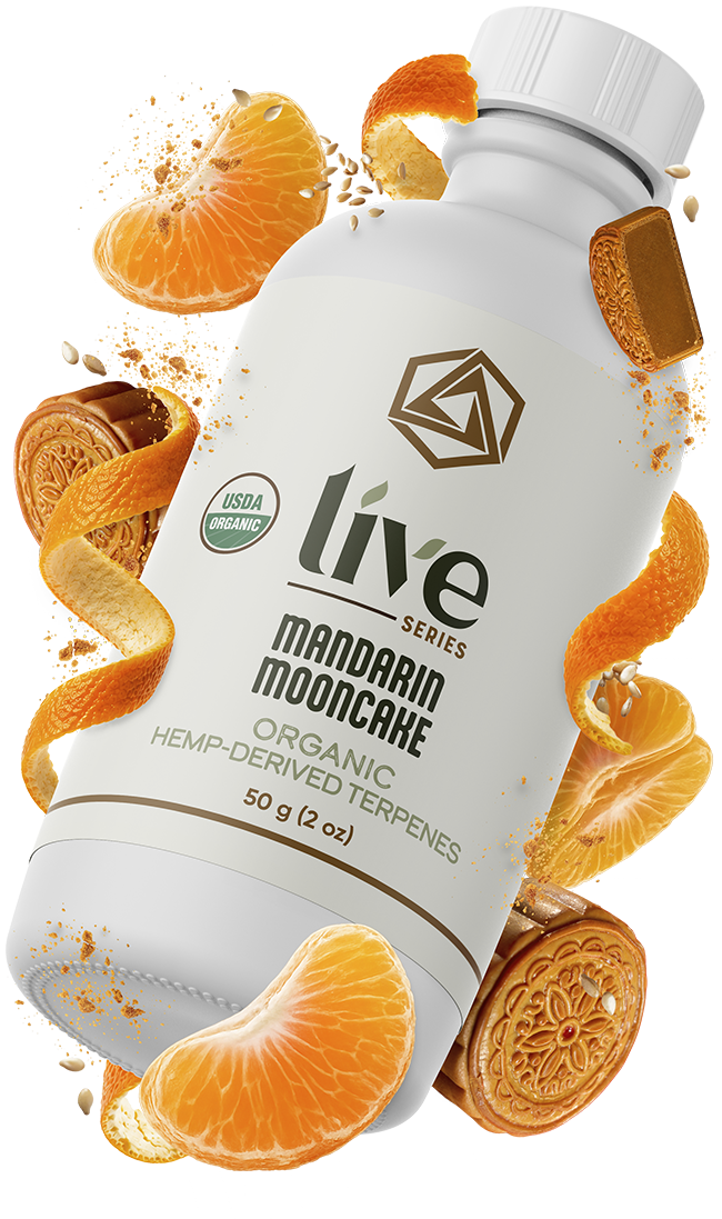 Mandarin Mooncake Hemp Terpene tilted right | Abstrax Tech