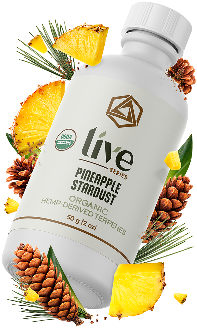 Pineapple Stardust Hemp Terpene tilted right | Abstrax Tech