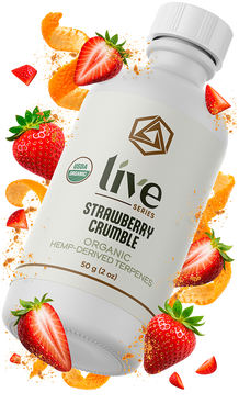 Strawberry Crumble Hemp Terpene tilted right | Abstrax Tech