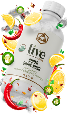 Super Sonic Kush Hemp Terpenes tilted right | Abstrax Tech
