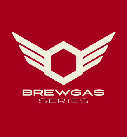 Red BrewGas Series logo and brand tile.