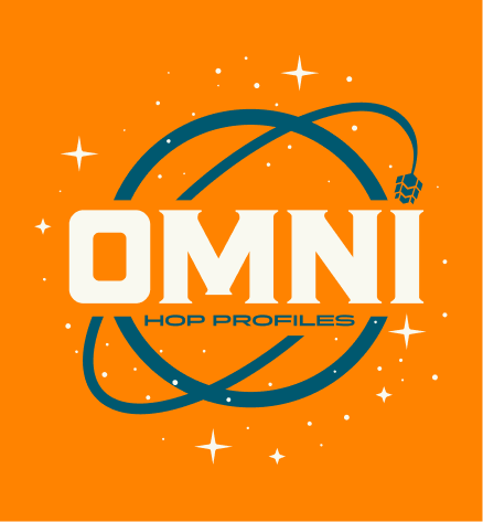 Orange Omni hop profile logo and brand tile.
