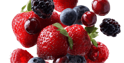 Berry terpenes displaying bright and juicy mixed berries.