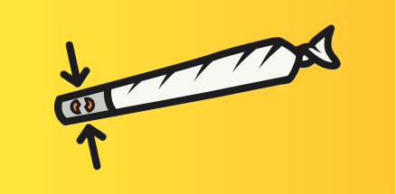 Icon showing bursting a terpene flavor bead.