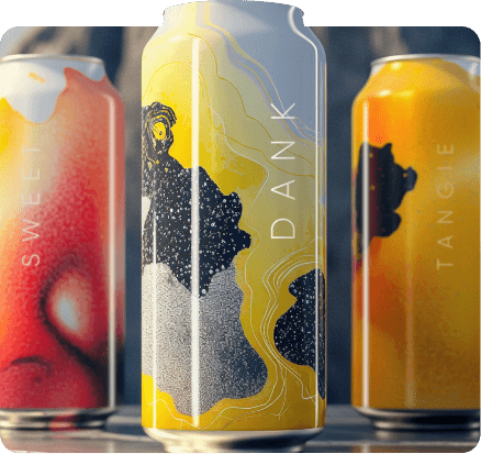 Three cannabis beverage seltzers lined up.