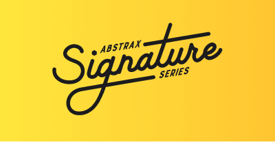 Signature Series terpene profiles displayed on a yellow background.